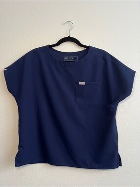 FIGS Navy Oversized Scrub Top